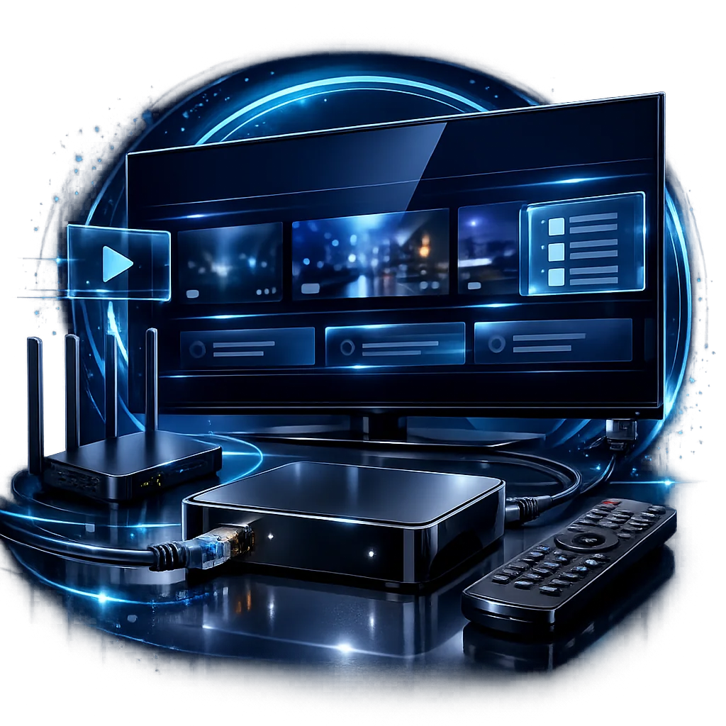MAG Receiver IPTV Setup Guide MAG receiver, television and remote control prepared for IPTV setup